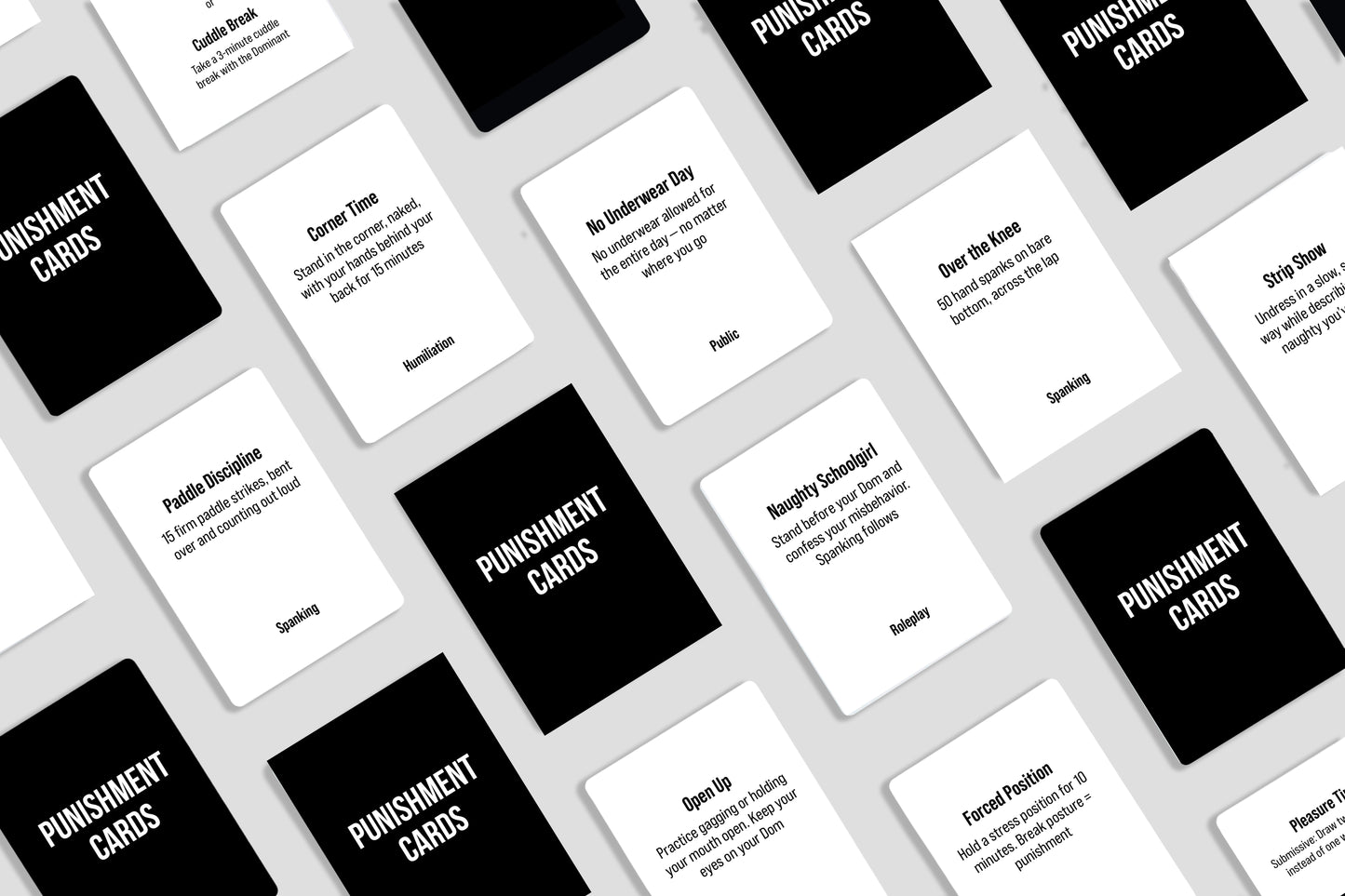 50 Punishment cards - Kink Essentials